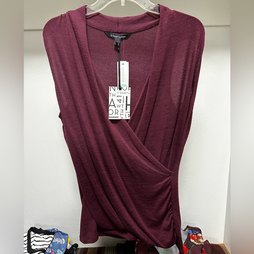41 Hawthorn Burgundy Sleeveless Top